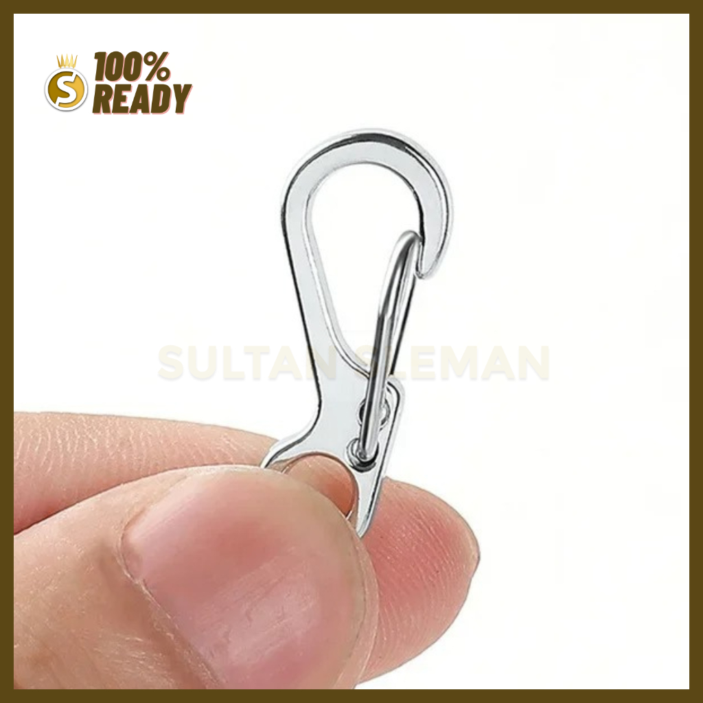 Karabiner / Carabiner Mini / Gantungan Kunci Kait Multifungsi Gantungan Kunci Stainless / Carabiner