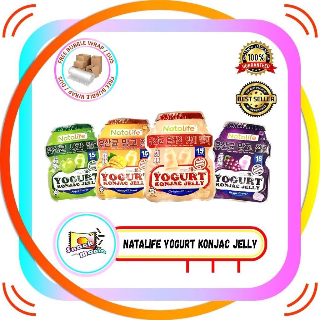 

Natalife Yogurt Konjac Jelly Original Mango Apple Grape ~ 300 gr