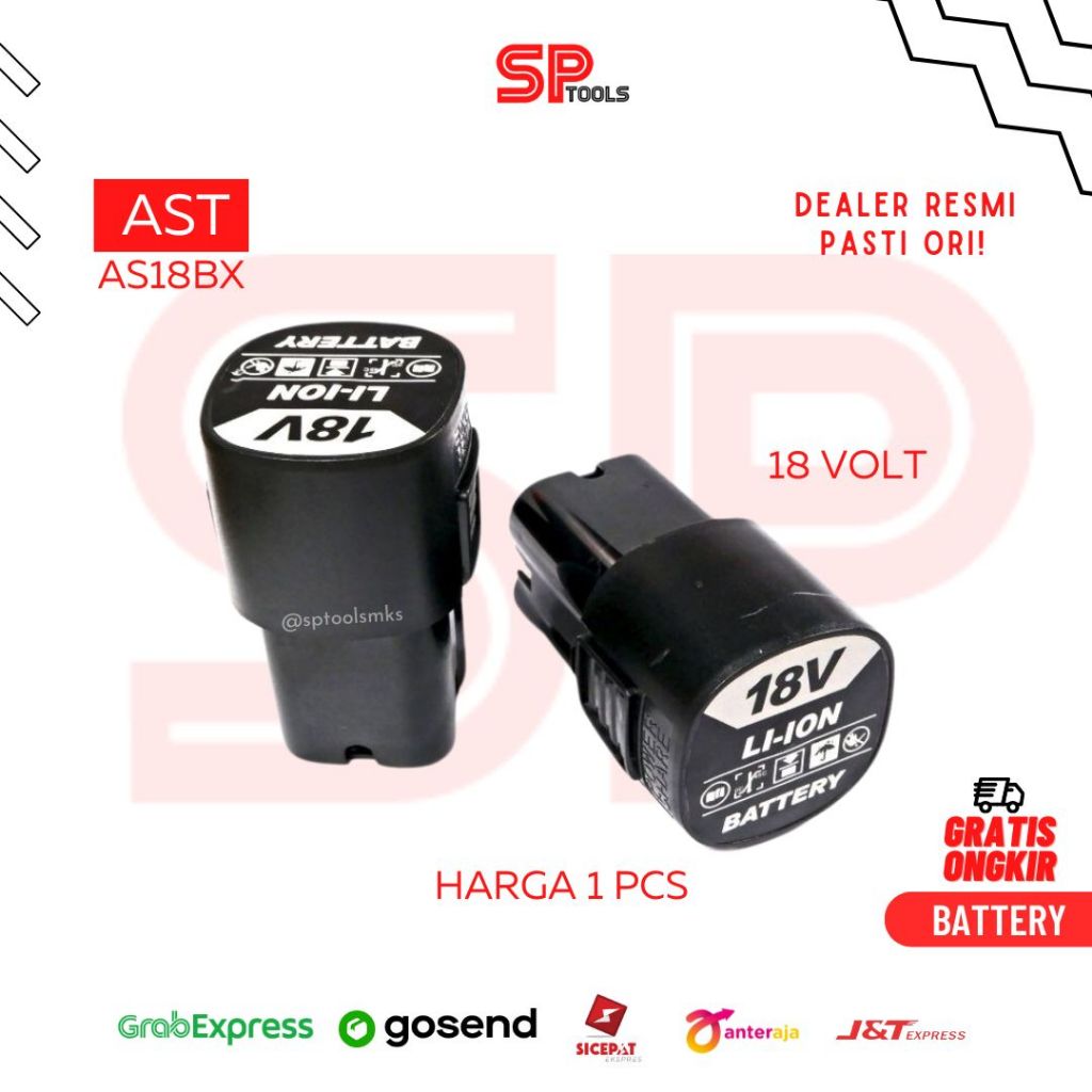 BATERAI BATTERY BOR CORDLESS CAS 18V 18 VOLT AST AST18BX