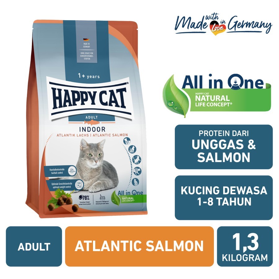 Happy Cat Adult Indoor 1,4kg /Makanan Kucing HappyCat Indoor /Makanan Kucing Rumahan
