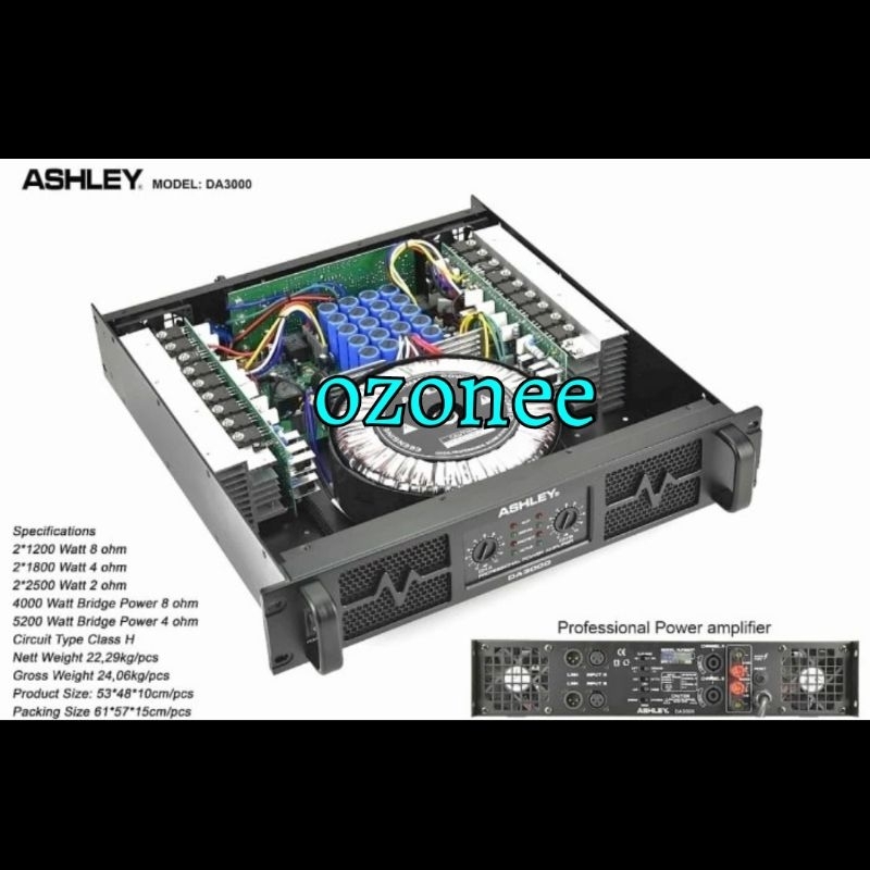 Power Amplifier Ashley DA3000 DA 3000 DA-3000 Original