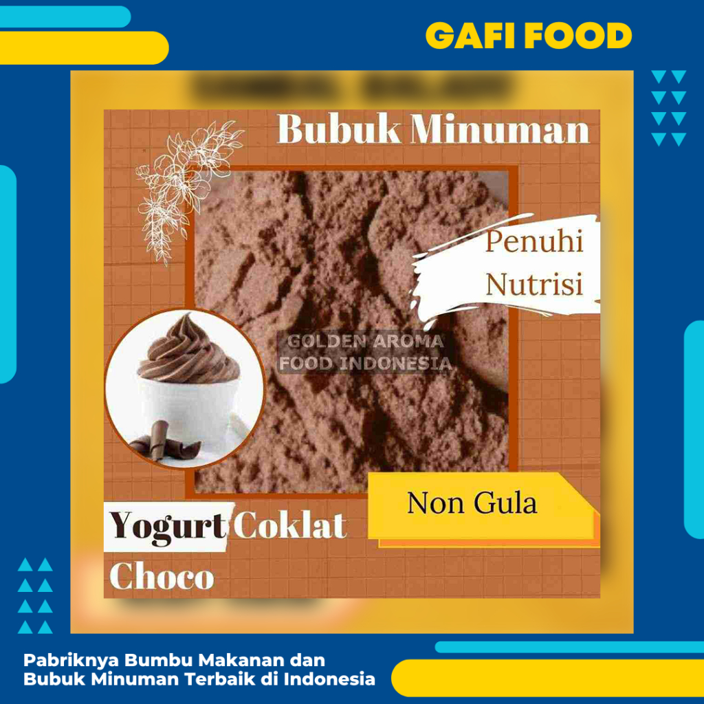 

Bubuk Yogurt Coklat Choco NON GULA Premium 1 kg Supplier Bubuk Minuman Yogurt Instan Serbuk Es GAFI