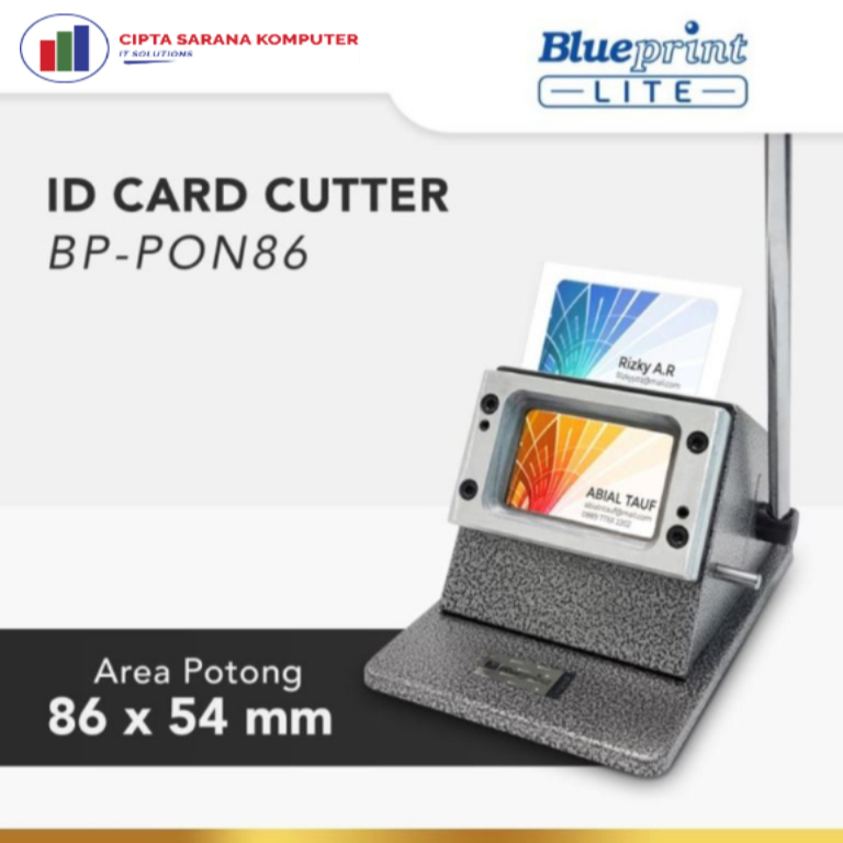 

Mesin Potong ID CARD 86x54mm Blueprint BP-PON86