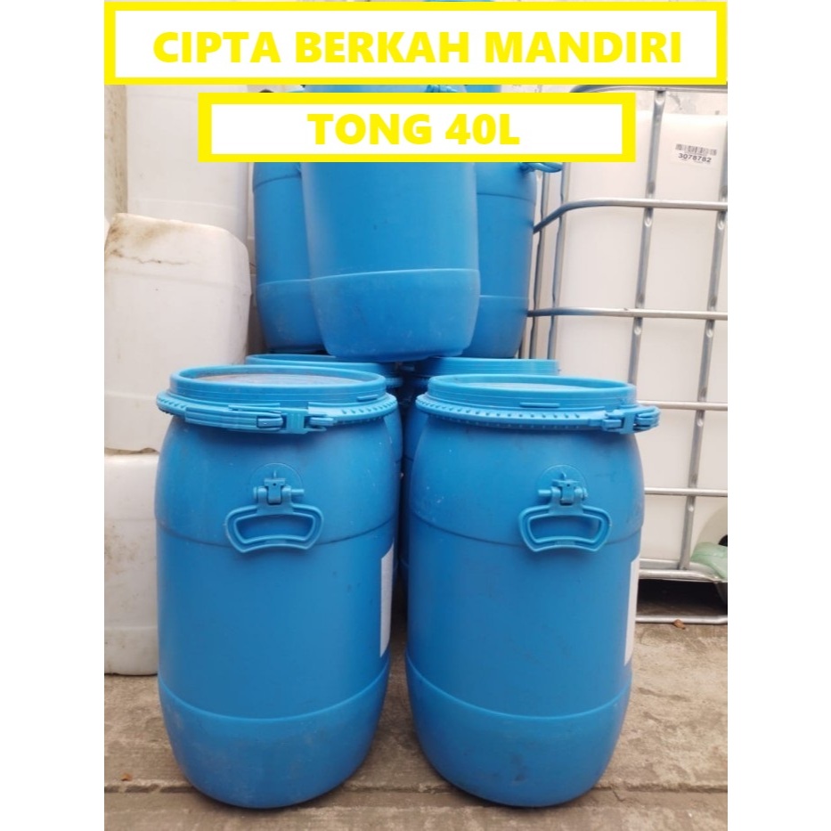 Tong Drum 40Kg Tong Sampah/Tempat Sampah Tong Drum Bekas Makanan Murah