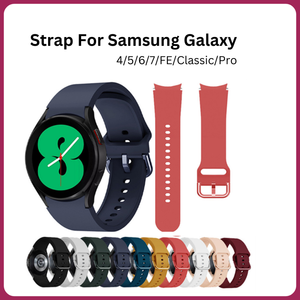 Silicone Strap for Samsung Galaxy Watch 7 6 5 4 Galaxy Watch FE Galaxy Watch Classic Galaxy Watch Pr