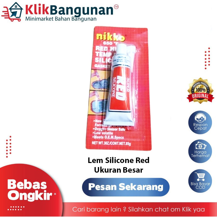 LEM SILICONE RED UKURAN BESAR / LEM SILIKON / LEM SILICONE / SILICONE RED