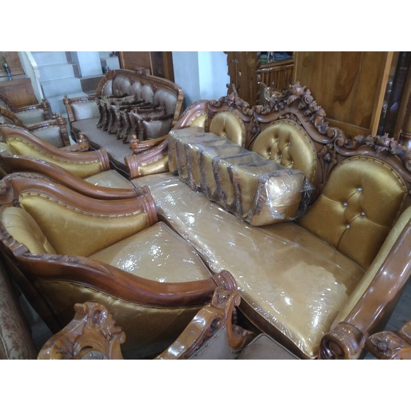 Kursi Tamu Jati Jepara ukir Ganesha Jambu