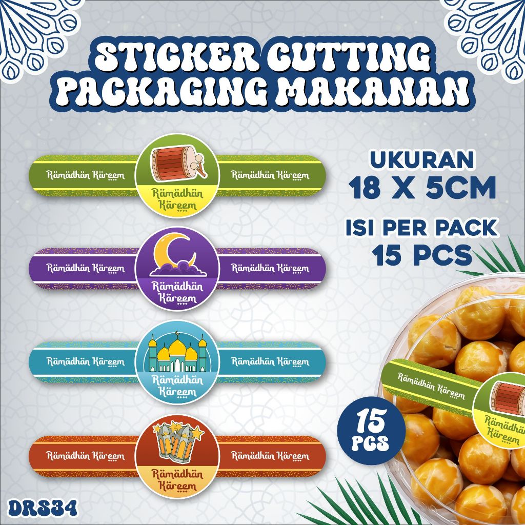 

(15PCS) STICKER CUTTING SEGEL TOPLES KUE KERING LEBARAN