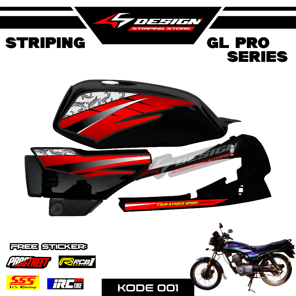 01 STRIPING STICKER GL PRO MAX - STRIPING STICKER GL PRO MAX MOTIF BATIK