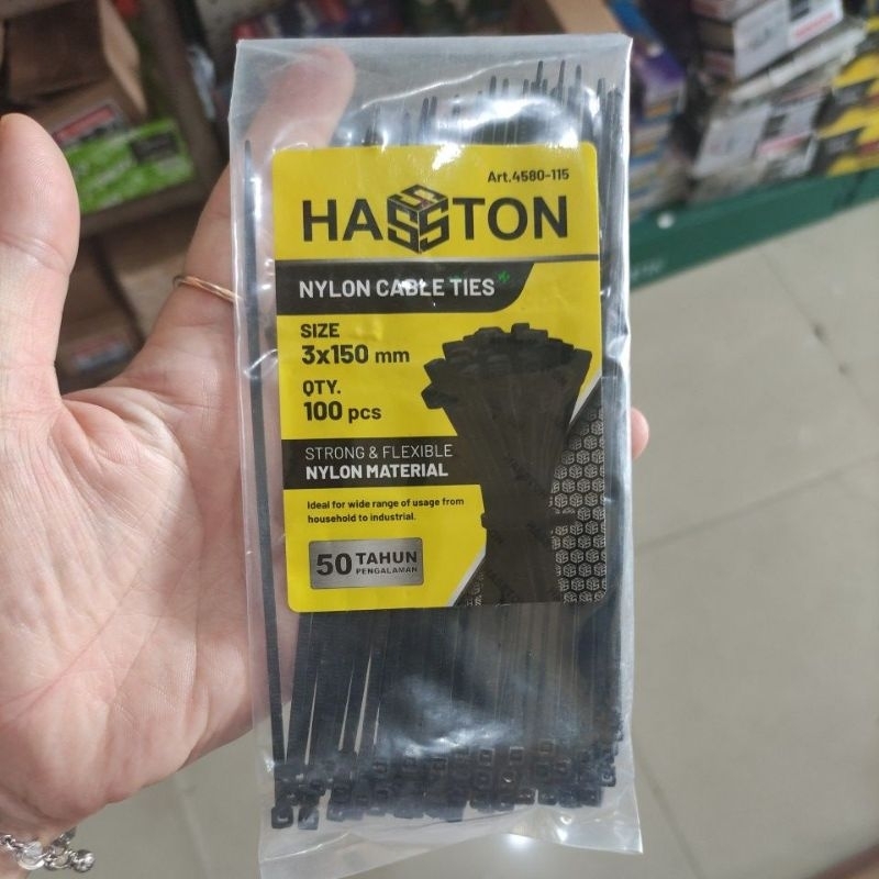 

kabel tie / kabel tis / tali pengikat hasston 3 x150mm ( 15cm) /cabel tie / tali nilon