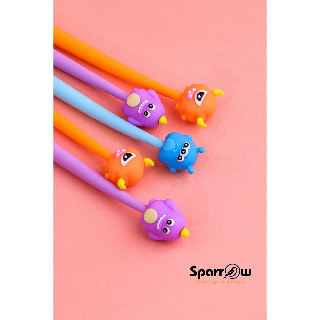 

SPARROW Pen Silikon / Silicone Pen / Pen Karakter Lucu Cantik MONSTER (7214)