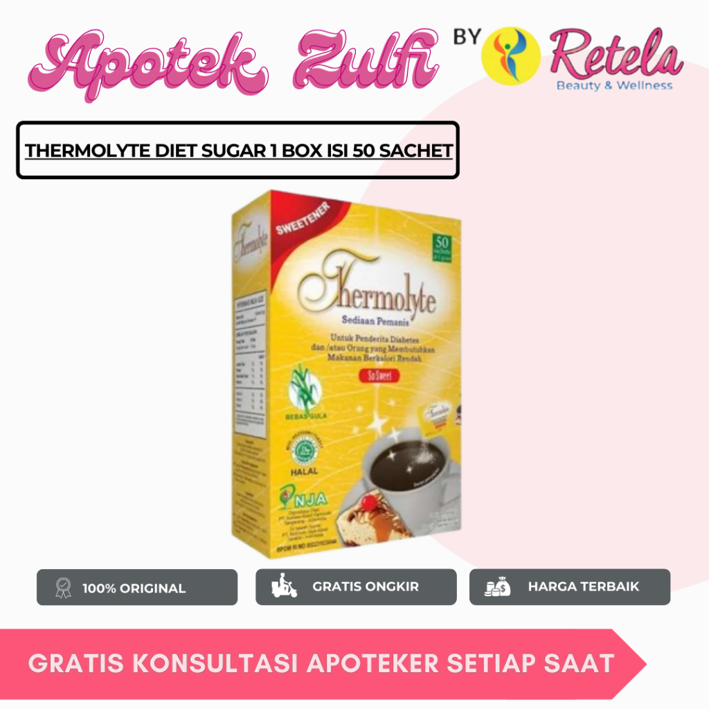 

THERMOLYTE DIET SUGAR 1 BOX ISI 50 SACHET