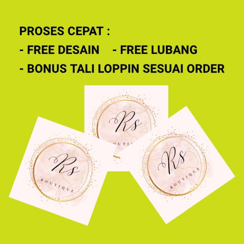 

hang tag label 6 x 6 / hang tag aseoris hangstag hangtag