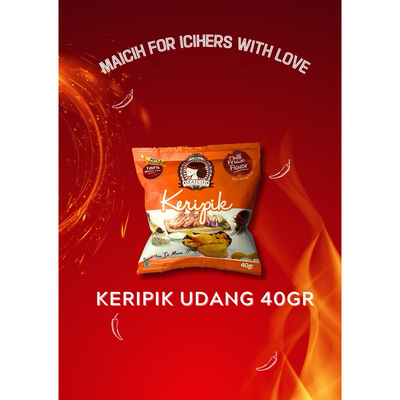 

MAICIH KERIPIK SINGKONG RASA UDANG PEDAS MANIS 40 GRAM