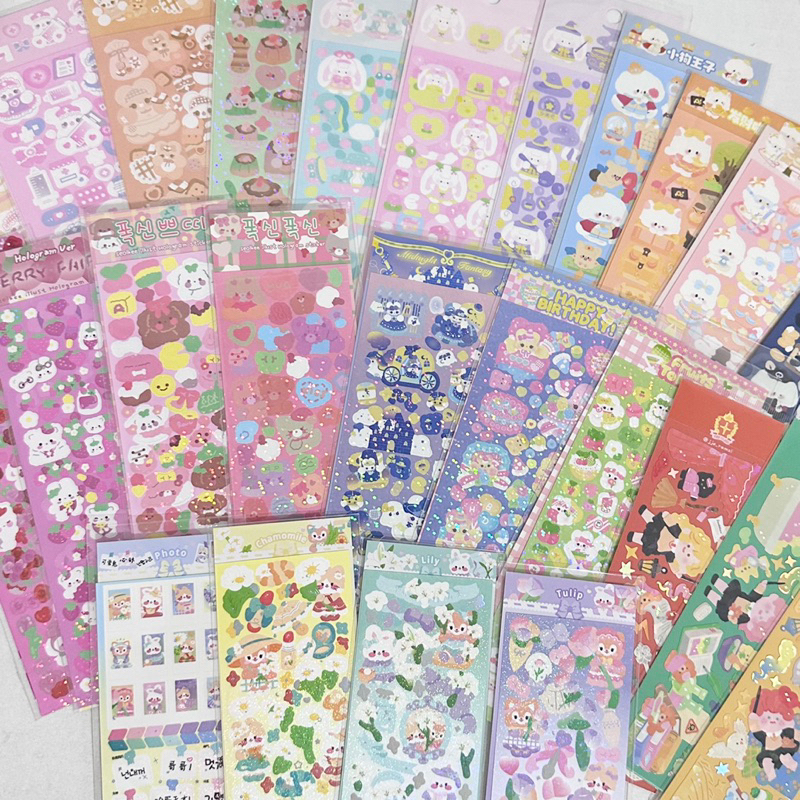 

SALE!! end year sticker confetti korean photocard deco journal glitter readystock
