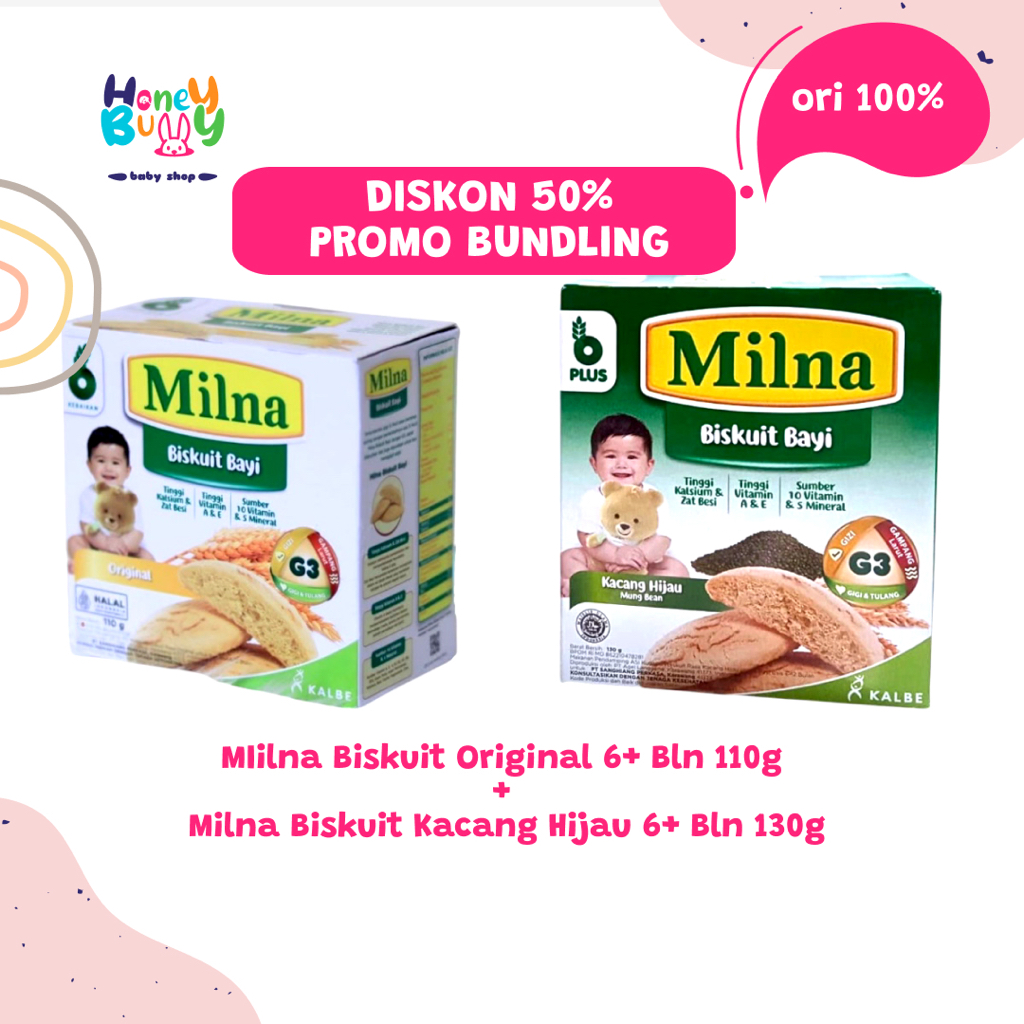 

DISKON 70% PROMO BUNDLING MILNA BISKUIT ORIGINAL + KACANG HIJAU