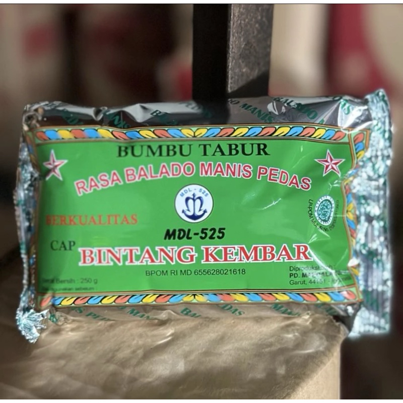 

Bumbu Tabur Rasa Balado Manis Pedas MDL-525 Bintang Kembar Cap Berkualitas