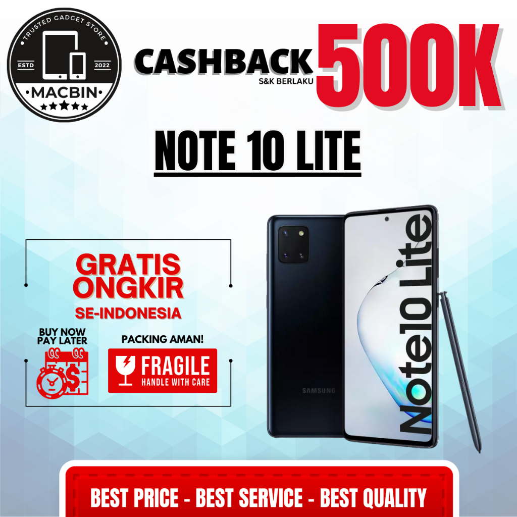 SEIN Samsung Galaxy Note 10 Lite 8/128GB Second Original Resmi