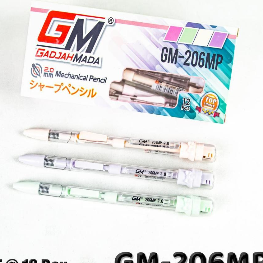 

Harga Grosir ( 1Kotak /12pcs ) Pensil Mekanik Cetek 2.0mm GM-206MP