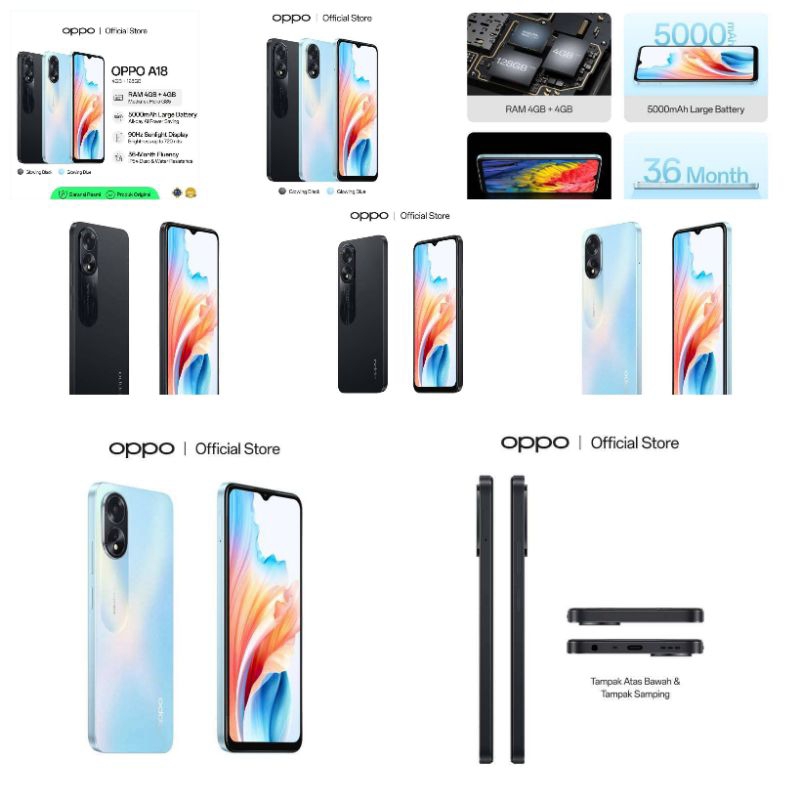 Oppo A18 RAM 4GB ROM 128GB