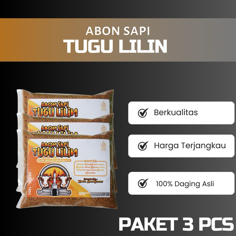 

PAKET 3 PCS ABON SAPI TUGU LILIN - 200g