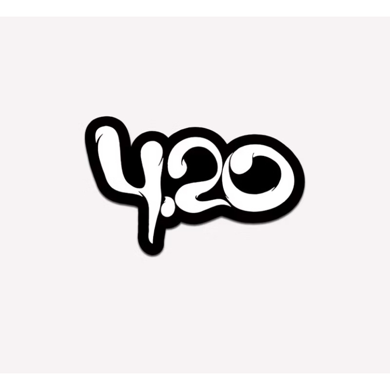 Stiker Band Indie 4.20 Black White Sticker Fourtwnty Gitar Akustik