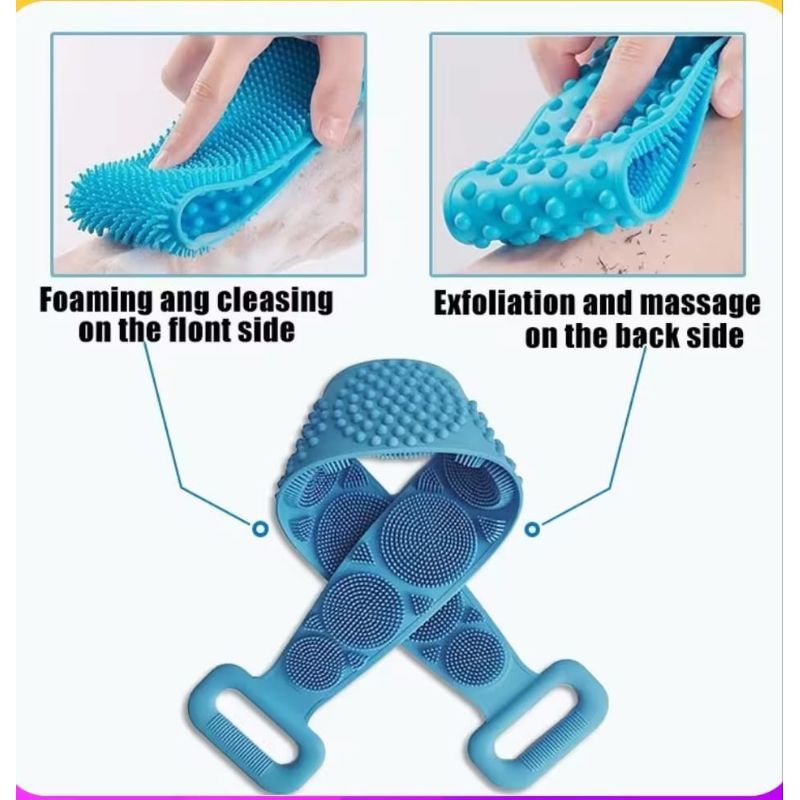Scrubber Silikon untuk Membersihkan Badan dan Daki Scrubber Badan Perlengkapan Mandi
