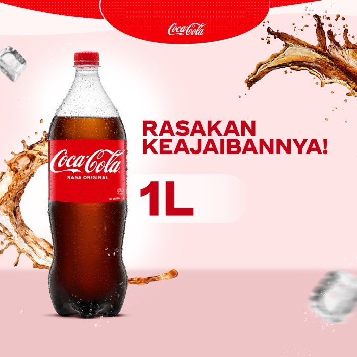 

Coca Cola 1L Coca-Cola Minuman Soda Original - Botol 1L