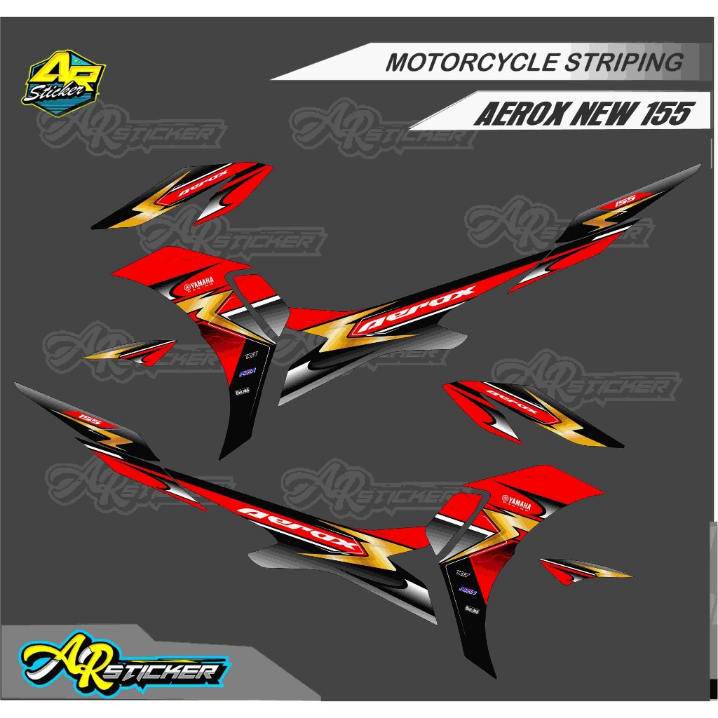Striping Aerox new 155 Variasi - Stiker Aerox 155 - Variasi Aerox New 155 - Striping All new Aerox V