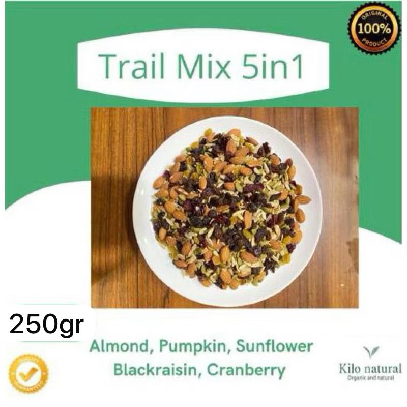 

Trail Mix ( 5in1 ) 250gr / Trail Mix (5in1 Tanpa Mede) 250gr
