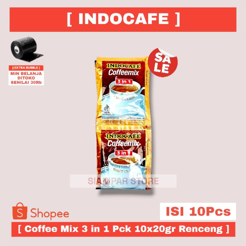 

INDOCAFE COFFEE MIX 3 IN 1 PCK 10X20g
