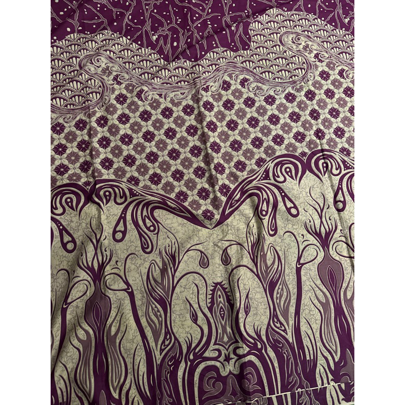 Kain Batik Prima Premium Quality motif Kantung Semar Burgundy