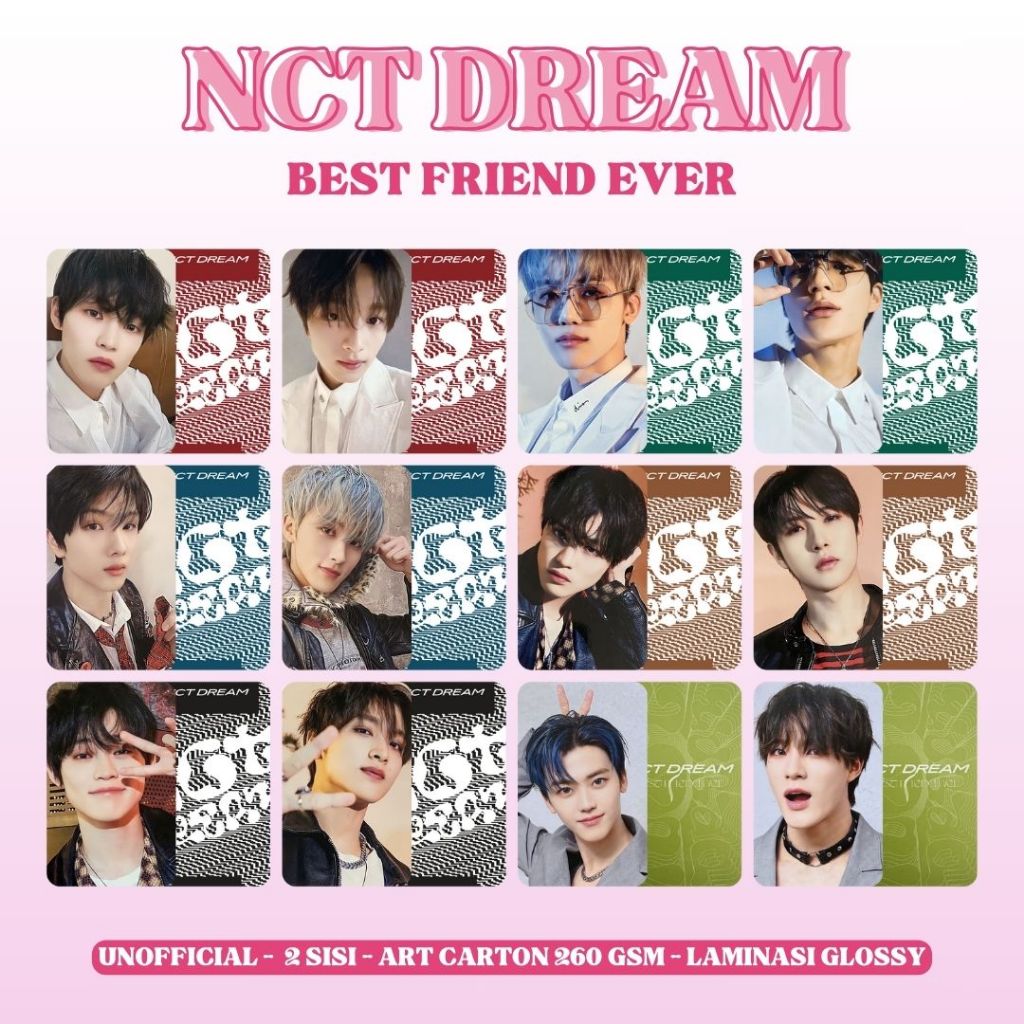 Photocard NCT DREAM BEST FRIEND EVER - PC 2 Sisi Kartu