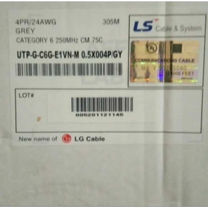 kabel UTP cat6 LS kabel lan LS cat6