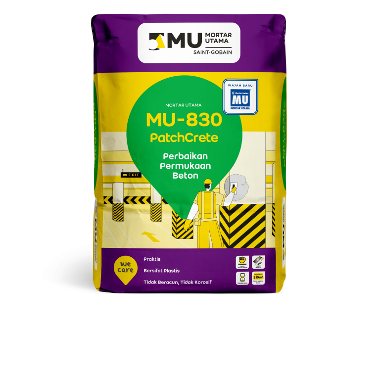 Mortar Utama MU-830 PatchCrete 40kg Perbaikan Permukaan Beton