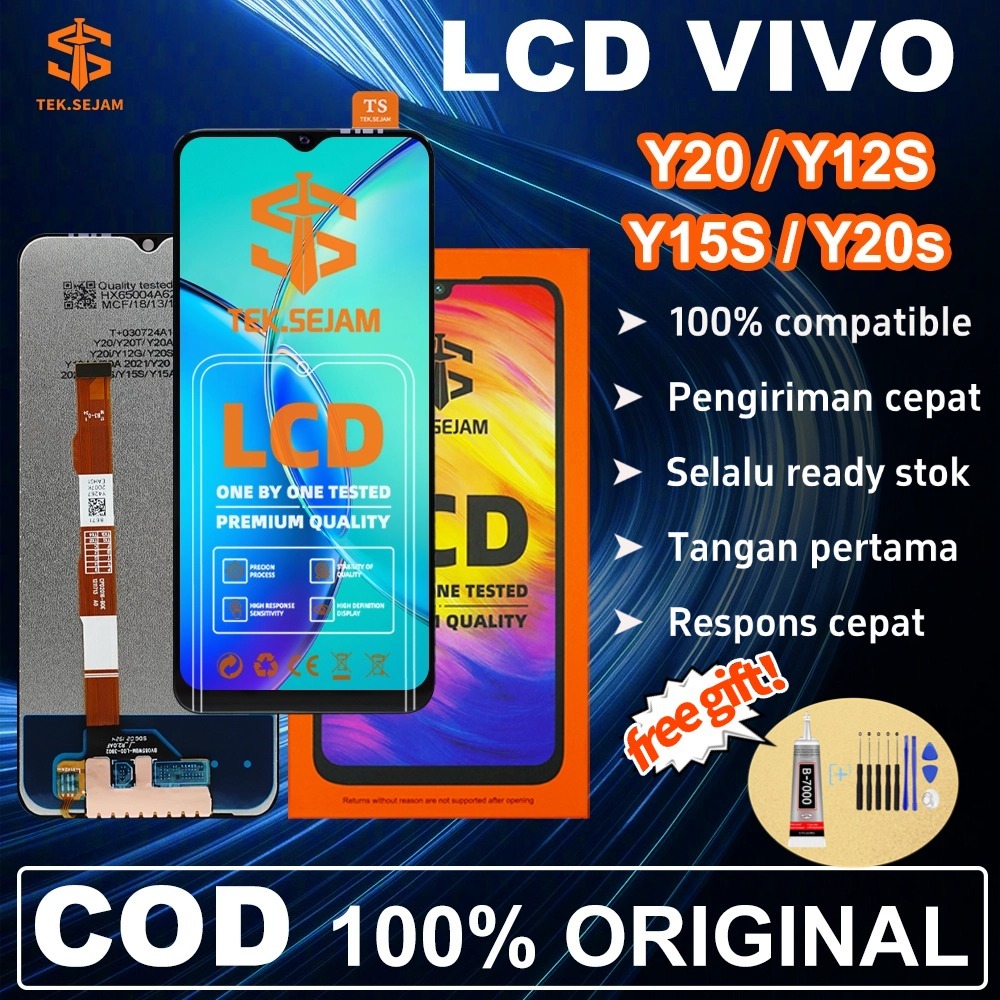【ORIGINAL+lem+obeng】LCD TOUCHSCREEN VIVO Y20 Y20S Y12S Y15S Y01 Y20 2021 Y20A Y12A Y20SG Y20i ORIGIN