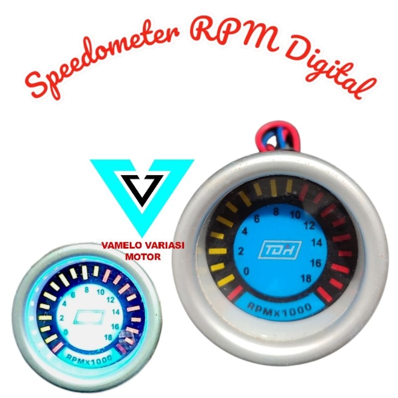 RPM SPEED METER SPEEDOMETER DIGITAL AMPERE BULAT