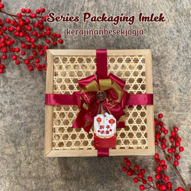 

IMLEK SERIES | BOX HEXA PREMIUM PITA FREE HANGTAG | box parsel box hampers keranjang bambu keranjang makanan