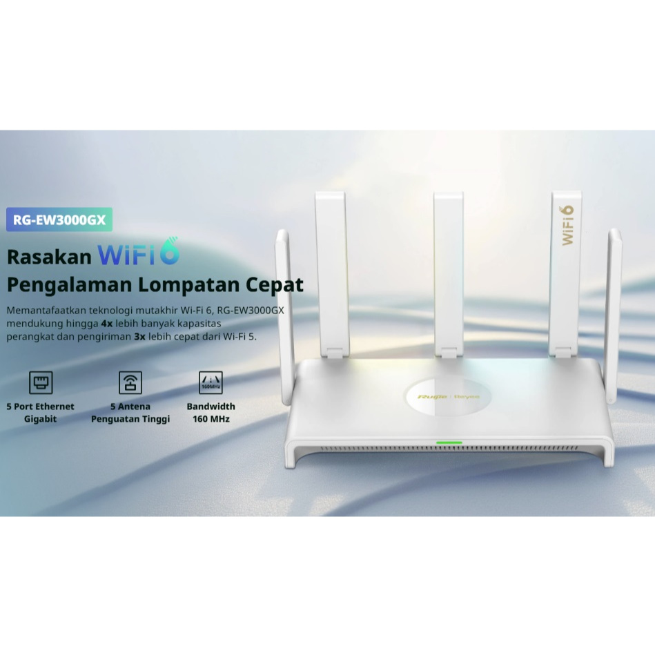 RG EW3000GX Ruijie EW3000GX (bukan Ruijie RG-EW3000GX-PRO) 3000M WiFi6 Dualband Gigabit Router Ruiji