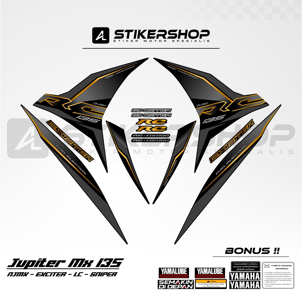 STRIPING JUPITER MX 135 LC EXCITER 135 2010 - 2015 GRAFIS VARIASI 048