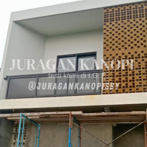 Railing balkon plat perforated / railing balkon minimalis terpasang