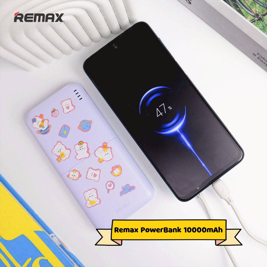 Powerbank Remax 10000 Mah Powerbank Slim Fast Charging Karakter Lucu