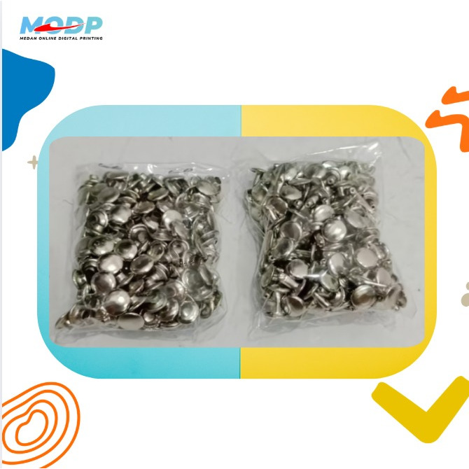 

Mata Itik - Paku Centang - Paku Ripet Bolak Balik Untuk Lanyard 200 Pcs Per Bungkus