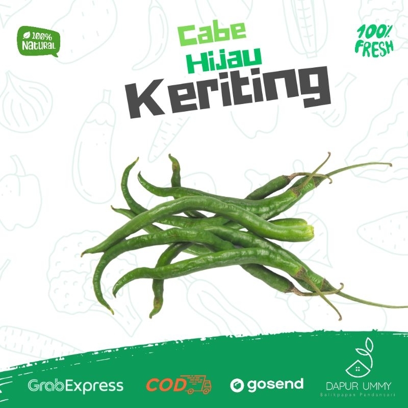 

Cabe Hijau keriting | Lombok keriting 250g - 1kg