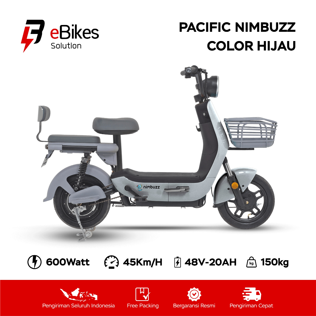 Sepeda Listrik Pacific Nimbuzz Elektrik E Bike 600Watt - Garansi Resmi