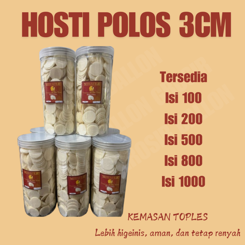 

Hosti Polos perjamuan kudus isi 500 keping