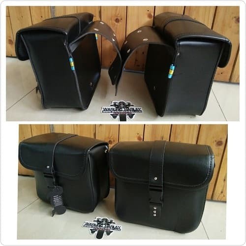 Leather Saddle Bag sportster/dyna Harley davidson