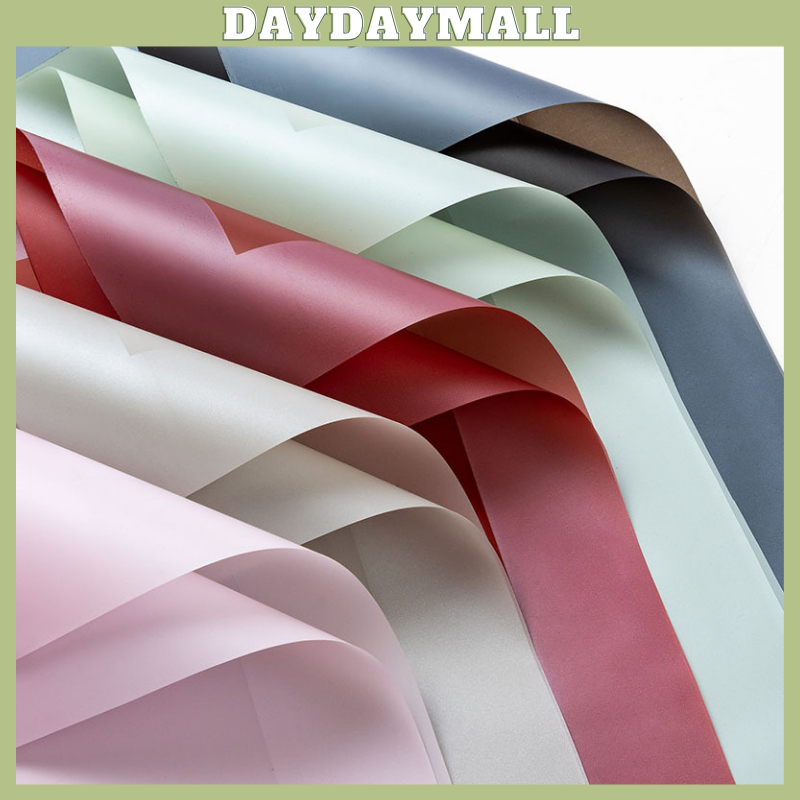 

20 LEMBAR Cellophane Flower Wrapping Big Line Color Kertas Buket Bunga Waterproof KB27