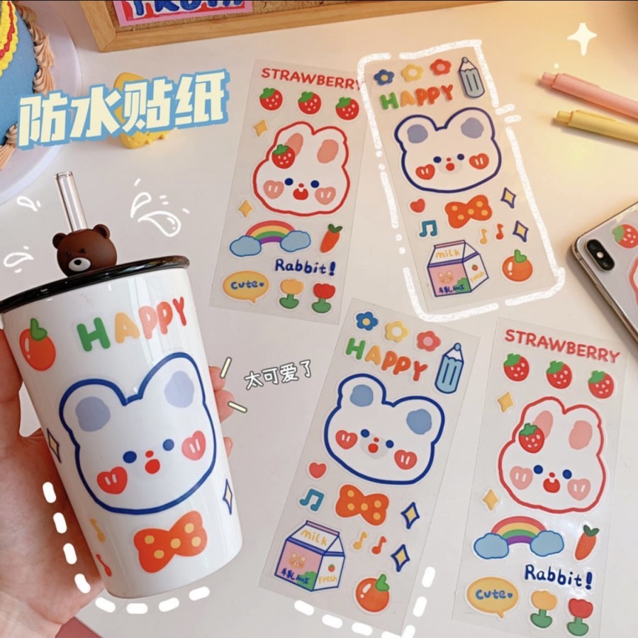 

Stiker deco PET anti air kawaii lucu decor diary/journal book