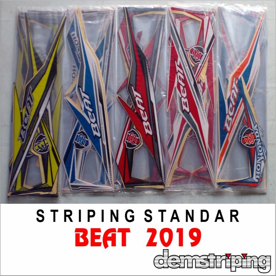 Stiker Striping Honda BEAT cbs 2019 Ada 5 Pilihan Warna Motor Stiker lis Motor Beat Original Termura